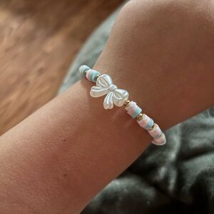 Kids Beaded Bracelet with Bow Accent